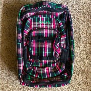 Dakine Pink Plaid Carry-on Roller Bag